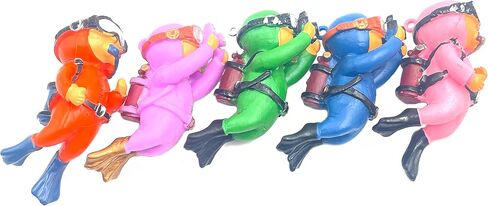 5Pcs Floating Fish Tank Decorations, Cute Little Diver Aquarium Decoration Fish Tank Aquarium Diver Ornament Accessories in Saudi Arabia