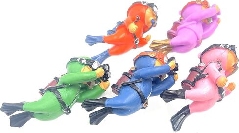 5Pcs Floating Fish Tank Decorations, Cute Little Diver Aquarium Decoration Fish Tank Aquarium Diver Ornament Accessories in Saudi Arabia