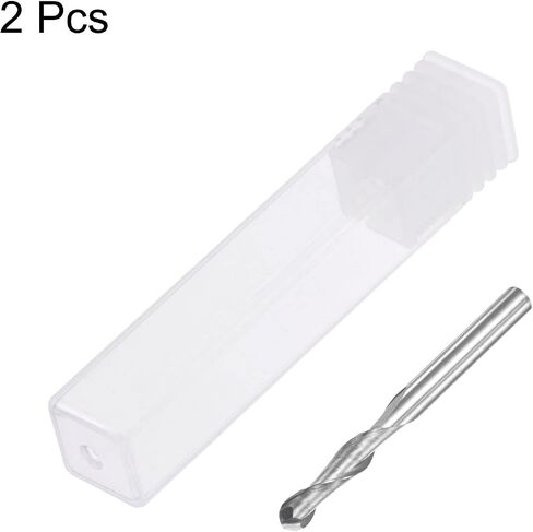 2pcs Ball Nose End Mill 6mm Diameter 12mm Cutting Length 6mm Shank High Speed Steel 2 Flutes Spiral Upcut CNC Router Bits in Saudi Arabia