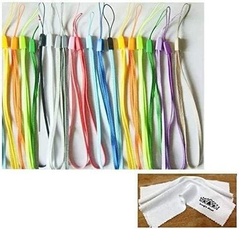 حزمة King's Deal 100 قطعة (10 ألوان × 10) 7 بوصة من حزام المعصم الملون للكاميرا والهاتف الخلوي Ipod Mp3 Mp4 USB Flash Drive - متنوعة (ألوان عشوائية) in Kuwait