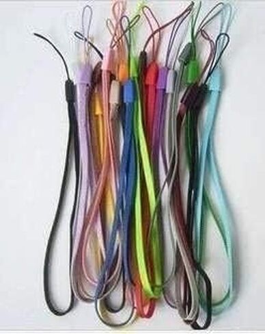 حزمة King's Deal 100 قطعة (10 ألوان × 10) 7 بوصة من حزام المعصم الملون للكاميرا والهاتف الخلوي Ipod Mp3 Mp4 USB Flash Drive - متنوعة (ألوان عشوائية) in Kuwait