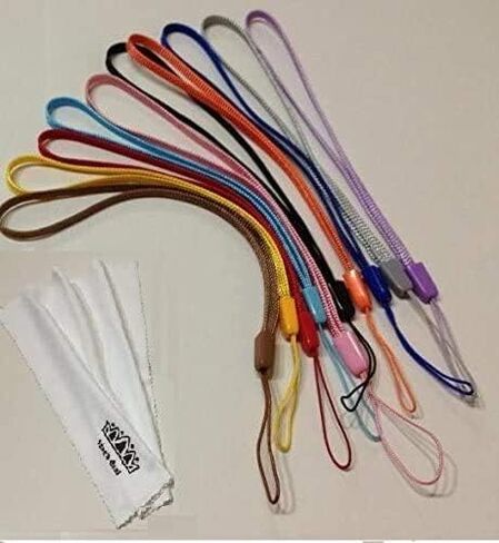 حزمة King's Deal 100 قطعة (10 ألوان × 10) 7 بوصة من حزام المعصم الملون للكاميرا والهاتف الخلوي Ipod Mp3 Mp4 USB Flash Drive - متنوعة (ألوان عشوائية) in Kuwait