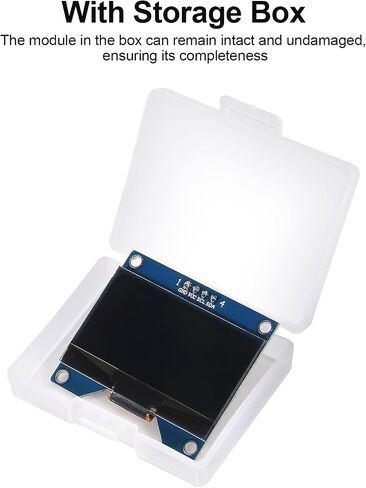 2pcs 1.54 Inch OLED I2C IIC Display Module, 128x64 Pixel SSD1309 Driver Self-Luminous OLED Screen Board for Arduino Raspberry Pi, Come with Storage Box (Blue) in Saudi Arabia