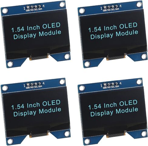 2pcs 1.54 Inch OLED I2C IIC Display Module, 128x64 Pixel SSD1309 Driver Self-Luminous OLED Screen Board for Arduino Raspberry Pi, Come with Storage Box (Blue) in Saudi Arabia