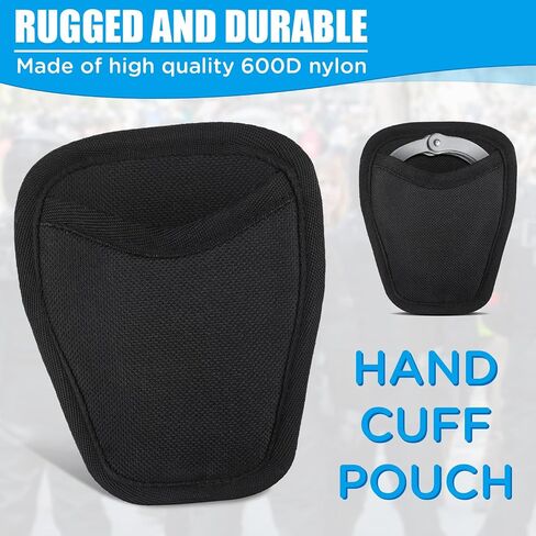 2pcs Handcuff Case Open Top, Handcuff Holster/Holder Nylon Handcuff Pouch for Belt Law Enforcement Security Officer Cuff Case for Duty Belt Reliable Fits for Standard Chain/Hinge Handcuffs in Saudi Arabia
