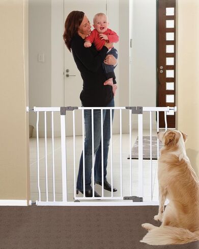 Dreambaby Liberty Extra-Wide Baby Safety Gate- with Smart Stay Open Feature - Fits Openings 39-42.5 inches Wide - White - Model L867 in Saudi Arabia