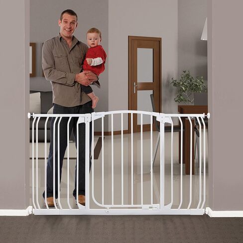 Dreambaby Liberty Extra-Wide Baby Safety Gate- with Smart Stay Open Feature - Fits Openings 39-42.5 inches Wide - White - Model L867 in Saudi Arabia