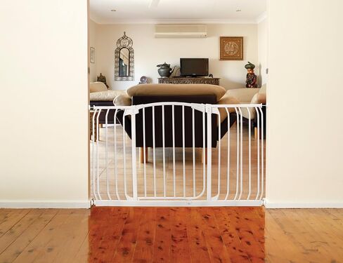 Dreambaby Liberty Extra-Wide Baby Safety Gate- with Smart Stay Open Feature - Fits Openings 39-42.5 inches Wide - White - Model L867 in Saudi Arabia