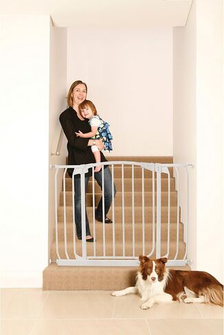 Dreambaby Liberty Extra-Wide Baby Safety Gate- with Smart Stay Open Feature - Fits Openings 39-42.5 inches Wide - White - Model L867 in Saudi Arabia
