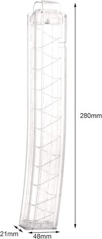 WORKER 18-Darts Curved Talon Magazine Short Darts Clip for Nerf Modulus Series Toy and Nexus Pro (Black Transparent) in Kuwait