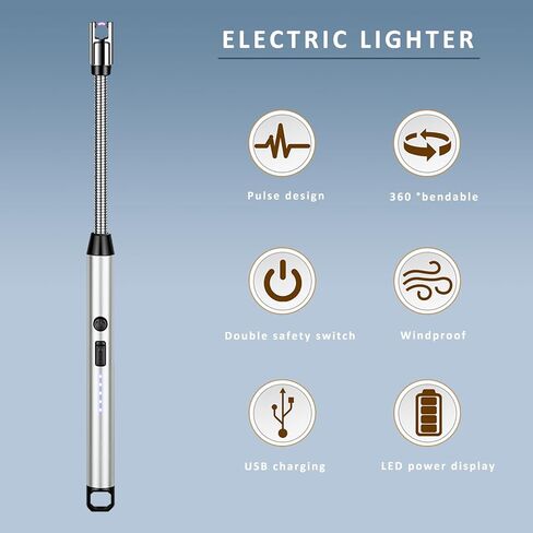 Electric Lighter,Candle Lighter,Rechargeable Arc Lighter with LED Display in Saudi Arabia