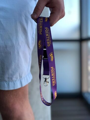 Desert Cactus University of Wisconsin Stevens Point Lanyard UWSP Pointers Car Keys ID Badge Holder Keychain Detachable Breakaway Snap Buckle (Purple) in Saudi Arabia