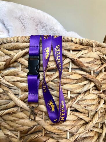 Desert Cactus University of Wisconsin Stevens Point Lanyard UWSP Pointers Car Keys ID Badge Holder Keychain Detachable Breakaway Snap Buckle (Purple) in Saudi Arabia