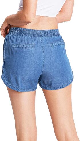 Love Tree Women's Juniors Mid-Rise Tencel Shorts in Saudi Arabia