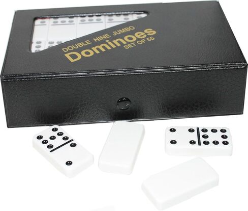 مجموعة CHH Double Nine Domino مع 55 بلاطة، أبيض in Kuwait