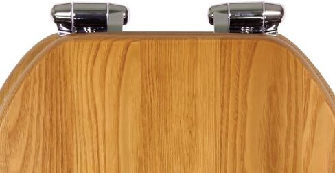 مقعد مرحاض دالتون دائري ناعم الإغلاق - مقعد مرحاض قياسي دائري خشبي ريفي أسود للحمام - بيت التصميم، 561241-BLK in Kuwait