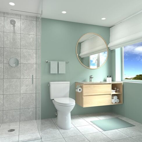 Drake 2-Piece 1.6 GPF Single Flush Elongated ADA Comfort Height Toilet w/ 10in Rough-In in Cotton White, Seat Included in Saudi Arabia