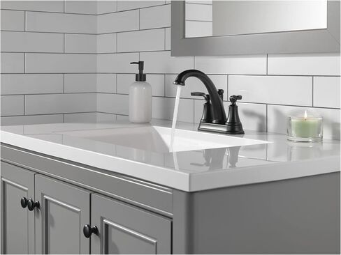 DELTA FAUCET 2532LF-BLMPU Woodhurst Bath Faucet, Matte Black in Saudi Arabia