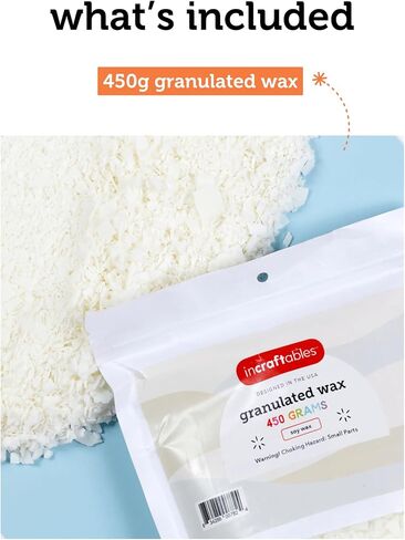 شمع الصويا من إنكراتابلز لصنع الشموع (450 جم). أفضل شمع الصويا لصنع الشموع. عبوة إعادة تعبئة شمع الشمع المحبب. رقائق الشمع لمجموعة صنع الشموع. لوازم صنع الشموع DIY للأطفال والكبار in Kuwait