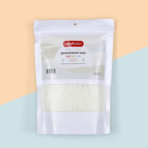 شمع الصويا من إنكراتابلز لصنع الشموع (450 جم). أفضل شمع الصويا لصنع الشموع. عبوة إعادة تعبئة شمع الشمع المحبب. رقائق الشمع لمجموعة صنع الشموع. لوازم صنع الشموع DIY للأطفال والكبار in Kuwait