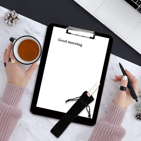 Fashion Clipboard, Durable Thin Clip, Standard A4 Letter Size, Full-Color Plastic Printed Clipboard Specially Designed for Classrooms and Offices, with Black Pen Bag, Leopard Print in Saudi Arabia