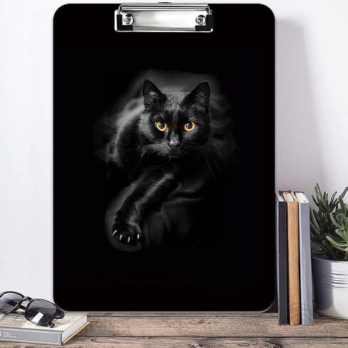 Fashion Clipboard, Durable Thin Clip, Standard A4 Letter Size, Full-Color Plastic Printed Clipboard Specially Designed for Classrooms and Offices, with Black Pen Bag, Leopard Print in Saudi Arabia