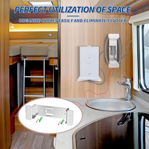 Starlink Ethernet Cable Caddy Mount,Aluminum Satellite Internet Mounting Kit with Build-in Ethernet Adapter Mount for 30ft 75ft 150ft Starlink Cable Holder in Saudi Arabia