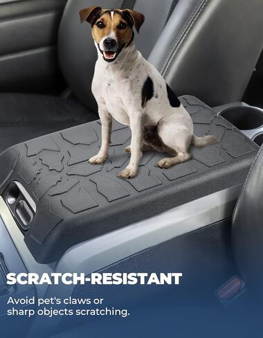 غطاء وحدة التحكم المركزية ISSYAUTO متوافق مع 2015-2023 F150، 2017-2023 F250 F350 F450 مع مقعد قفز 40/20/40، غطاء مسند ذراع بنمط مداس وغطاء وحدة التحكم الوسطى in Kuwait