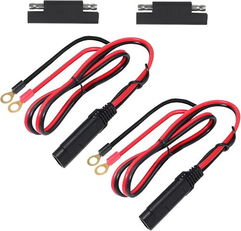 SAE to Ring Terminal Cable - O Ring Eyelet Terminal Harness Quick Connect/Disconnect Ring Terminal Assembly Extension Charge Cord 2FT 2 Pack in Saudi Arabia