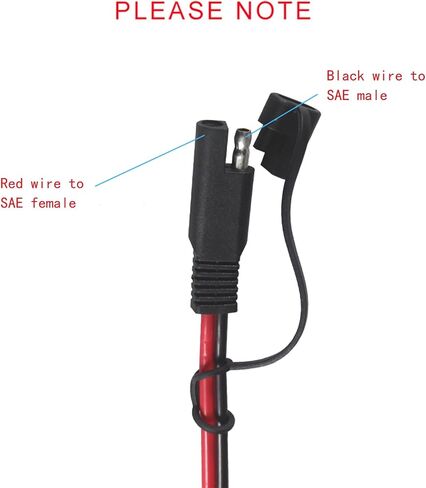SAE to Ring Terminal Cable - O Ring Eyelet Terminal Harness Quick Connect/Disconnect Ring Terminal Assembly Extension Charge Cord 2FT 2 Pack in Saudi Arabia