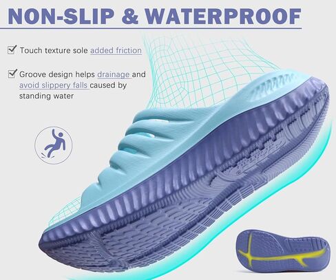 KuaiLu Womens Recovery Sandals With Comfortable Plantar Fasciitis Support,Ladies Orthotic Open Toe Sport Slides Thick Cushion Reduces Stress on Feet,Joints & Back Post-Exercise in Saudi Arabia