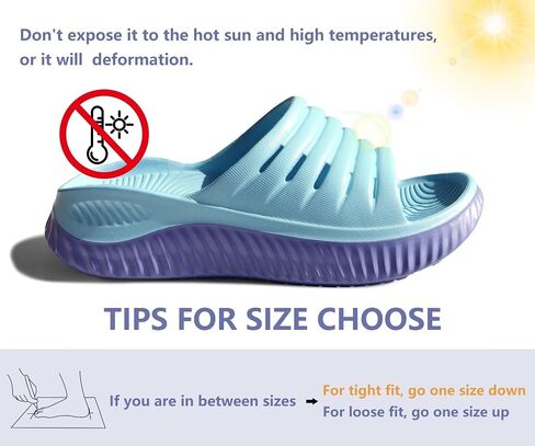 KuaiLu Womens Recovery Sandals With Comfortable Plantar Fasciitis Support,Ladies Orthotic Open Toe Sport Slides Thick Cushion Reduces Stress on Feet,Joints & Back Post-Exercise in Saudi Arabia