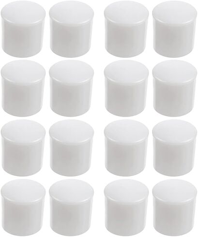 16 Pcs Premium Rubber Door Stop Stud Replacement Tips – Doorstopper Bumpers, Springe Hinge End Caps for Wall & Floor Protection – Universal Size (White) in Saudi Arabia