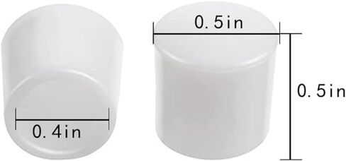 16 Pcs Premium Rubber Door Stop Stud Replacement Tips – Doorstopper Bumpers, Springe Hinge End Caps for Wall & Floor Protection – Universal Size (White) in Saudi Arabia