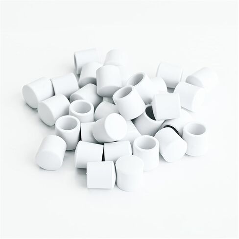 16 Pcs Premium Rubber Door Stop Stud Replacement Tips – Doorstopper Bumpers, Springe Hinge End Caps for Wall & Floor Protection – Universal Size (White) in Saudi Arabia