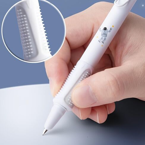 3Pcs Aesthetic Retractable Fountain Pens with 6Pcs Replaceable Blue Ink Cartridges Smooth Writing Quick-Drying Ink Nib Protector Suitable for Students and Adults in Kuwait