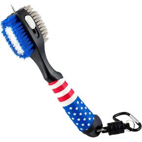 Practical Magnetic Clip Golf Brush - USA Flag Design for Any Golfer