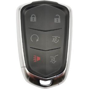 6 Buttons Replacement Key Fob Cover Case fit for 2015-2018 Cadillac Escalade ESV Smart Keyless Entry Key Fob Shell