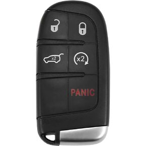 X AUTOHAUX Replacement Keyless Entry Remote Car Key Fob M3N40821302 433MHz 46 Chip for Jeep Grand Cherokee 2014-2020 5 Buttons with Door Key