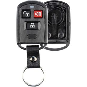 KeylessOption Keyless Entry Remote Key Fob Case Shell Button Pad Cover Leather Strap For Hyundai Kia