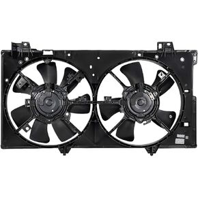 DNA MOTORING OEM-RF-0219 Factory Style Radiator Cooling Fan Assembly Cooling Efficiency Improved Direct Replacement [Compatible with 03-08 Mazda 6 Fits 2.3L 2.3T Engines] Black