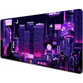 Anime Space Scene Desk Pad, Blue Pastel Galaxy Large Mouse Pad XL Cute, Cosmos Desk Mat, Aesthetic Stars Clouds and Planets Extended Mousepad, Game Mat, 35.4 x 15.7 in in Saudi Arabia