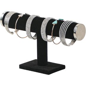 حامل سوار Julysky T bar، حامل عرض السوار مع غطاء معدني، حامل عرض المجوهرات المخملية، منظم ساعة Bangle Scrunchie in Kuwait