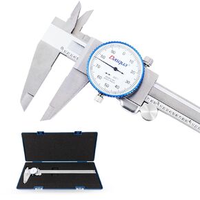 Dasqua Dial Caliper 6 inch Measuring Tool,Professional High Precision Caliper,Double Shock-Proof for Machinists,Laboratory,Accuracy ±0.001"