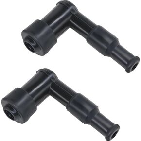 2 Pcs Spark Plug Cap Boot Waterproof Non Resistor Aftermarket Replacement Parts Fit for CG125 GS125 GN125 WY125 CD110 Etc Motorcycle Scooter Dirt Bike ATV. Black.
