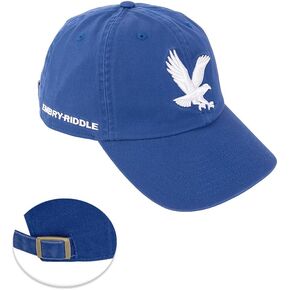 Desert Cactus Embry Riddle University Baseball Hat Eagles ERAU Brimmed Embroirderd Hats Cap Adjustable Cloth Strap Adult (Style A) Blue