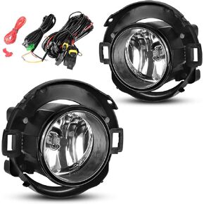 AUTOSAVER88 Fog Lights Compatible with 2005 2006 2007 2008 2009 2010 2011 2012 2013 2014 2015 Xterra & 2010-2019 Frontier Fog Lamps, with H11 12V 55W Bulbs,Wiring Harness and Switch