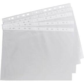 Ciieeo 100 Clear Sheet Protectors A4 Size, Lightweight, Transparent, Polypropylene (PP), 32*23cm, Standard Style