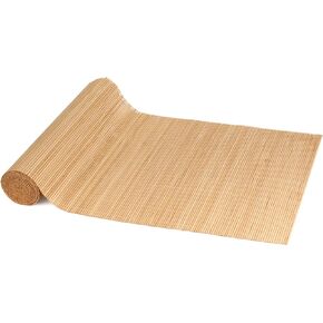 BambooMN Black Bamboo Matchstick Natural Table Runner, Home Décor, 2 Pieces