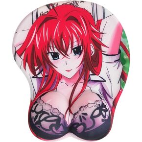 Comfortable Mouse Pad Gaming Mouse Mat Cute Computer Mouse Pad with Wrist Support Anime Red, Funny Mouse Pads for Work